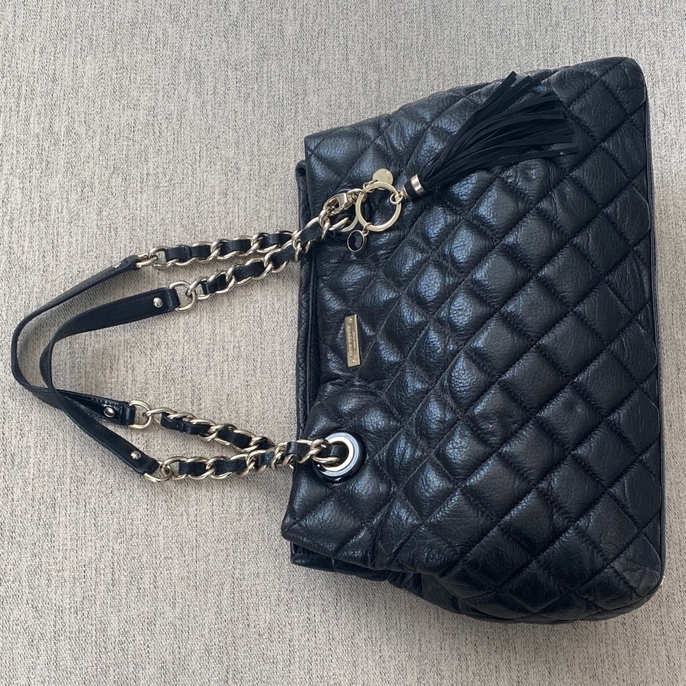 Kate Spade Quilted Black Leather Handbag - Picture 2 of 7
